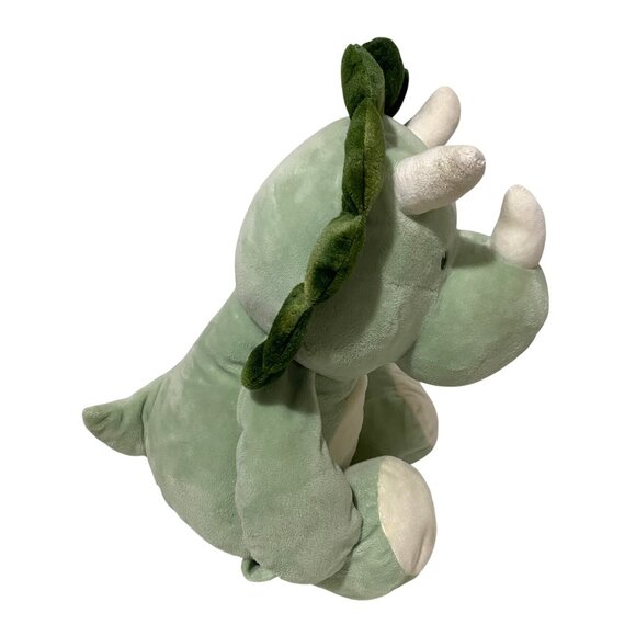 Kellytoy Triceratops Dinosaur Plush Rattle 20" Green Stuffed Animal Baby Toy - Picture 4 of 7